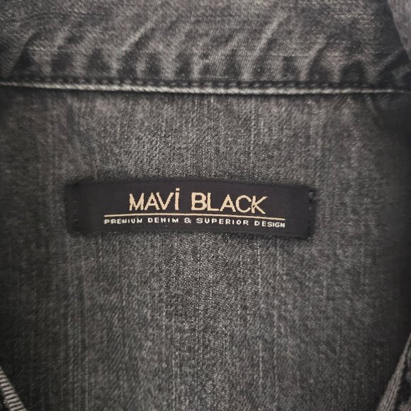 MAVI Black Men's Dark Wash Classic Style Long Sleeve Denim Jacket Size Small - Picture 8 of 13